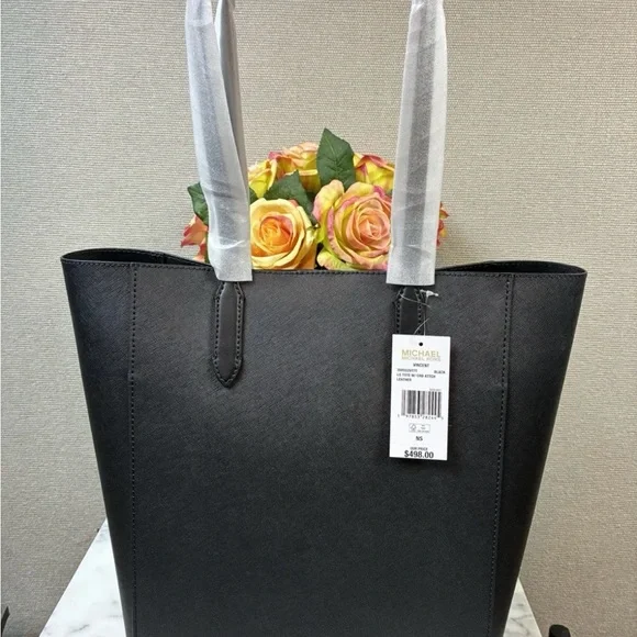 Michael Kors Vincent Large Saffiano Leather Tote Bag With Card Case - Picture 5 of 7